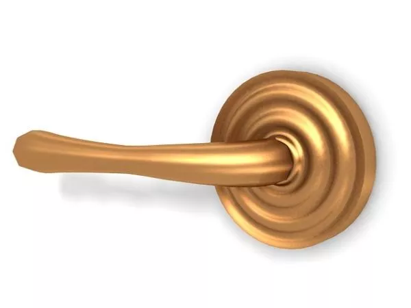 Home Antique Brass Door Handle 3d model Home Antique Brass Door Handle 3d model
