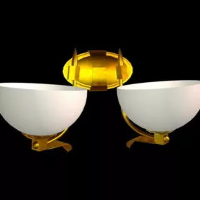 Antique Brass Home Wall Light 3d model