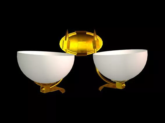 Antique Brass Home Wall Light 3d model Antique Brass Home Wall Light 3d model