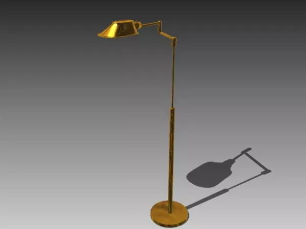 Antique Lighting Brass Floor Lamp 3d model Antique Lighting Brass Floor Lamp 3d model