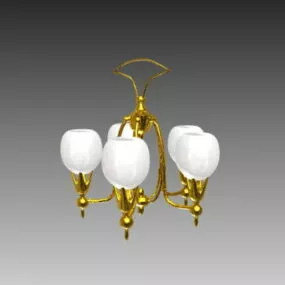 Antique Lighting Brass Hanging Lamp 3d model