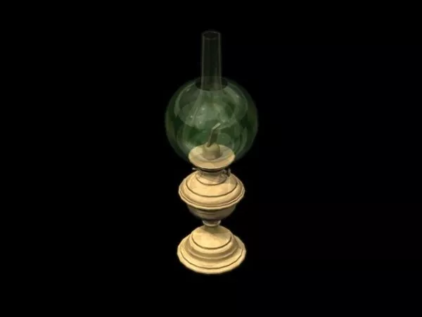 Antique Classic Brass Oil Lamp 3d model Antique Classic Brass Oil Lamp 3d model