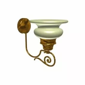 Home Design Antique Brass Wall Lamp 3d model
