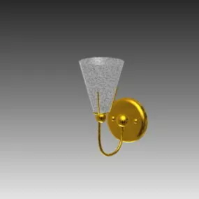 Antique Brass Hotel Wall Light 3d model