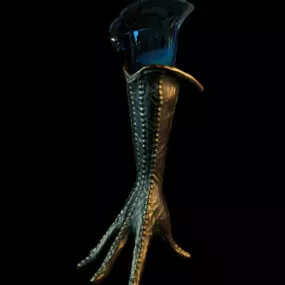 Antique Brass Hand Vase 3d model