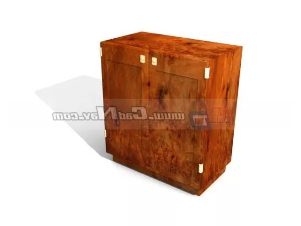 Wood Antique Cabinet For Living Room 3d model Wood Antique Cabinet For Living Room 3d model