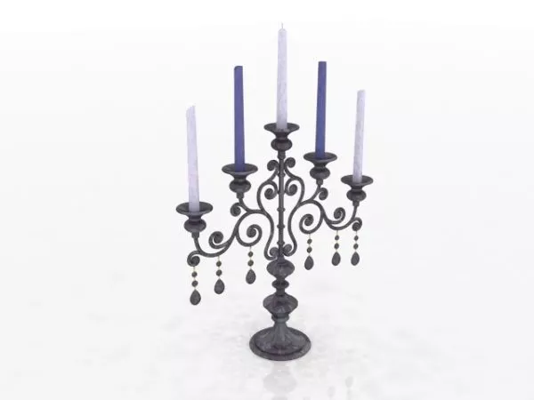 Sphere Candlestick In Glass Cup 3d model