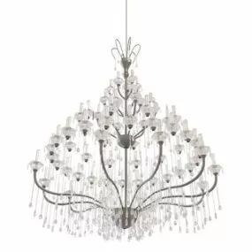 Antique Home Candle Chandelier 3d model