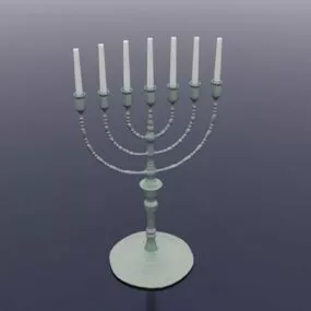Antique Silver Candle Holders 3d model