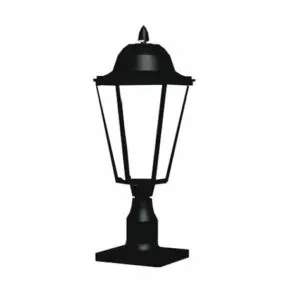 Antique Cast Iron Material Garden Lamp 3d model