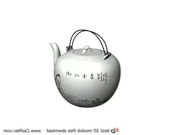 Teapot Chinese Textures 3d model