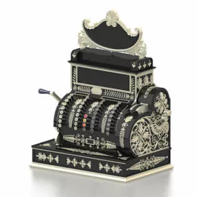 Antique Printer Machine 3d model