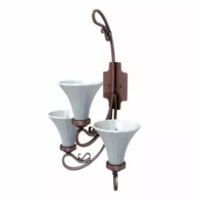 Antique Style Copper Wall Lamp 3d model
