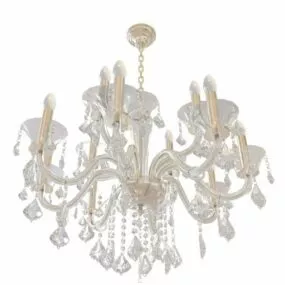Antique Crystal Chandelier Light 3d model