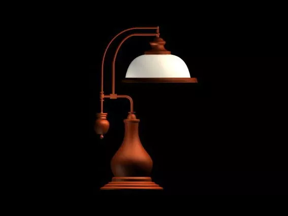 Home Antique Desk Lamp 3d model Home Antique Desk Lamp 3d model