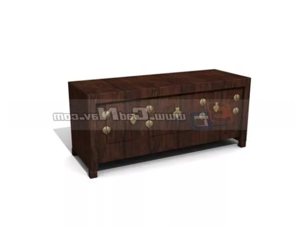 Antique Wooden Floor Cabinet 3d model Antique Wooden Floor Cabinet 3d model