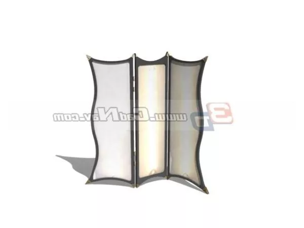 Antique Folding Screen 3d model Antique Folding Screen 3d model