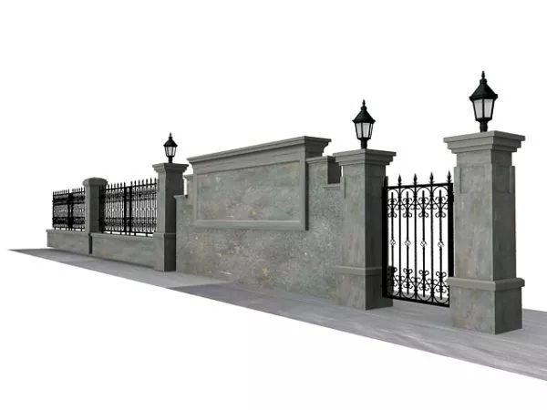 Old Wood Fence Gate 3d model