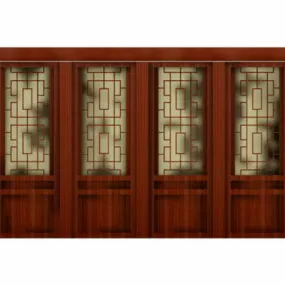 Antique Partition Doors Design 3d model