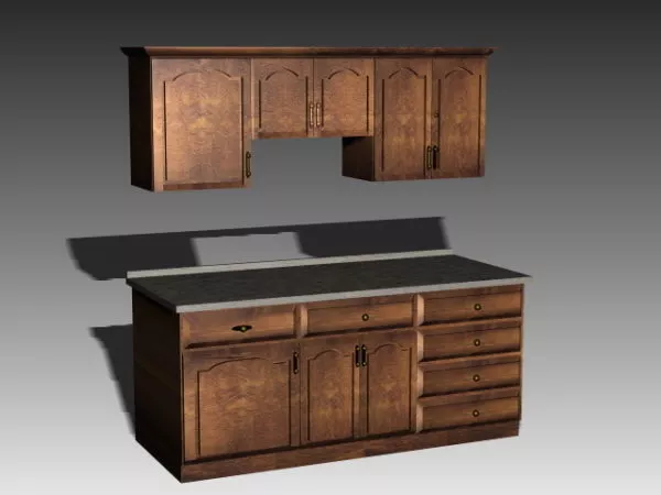 Antique Wooden Kitchen Cabinets 3d model Antique Wooden Kitchen Cabinets 3d model