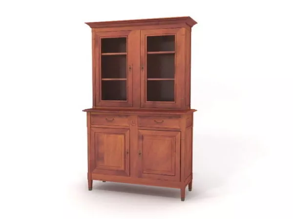 Antique Kitchen Red Wood Wall Cabinet 3d model Antique Kitchen Red Wood Wall Cabinet 3d model