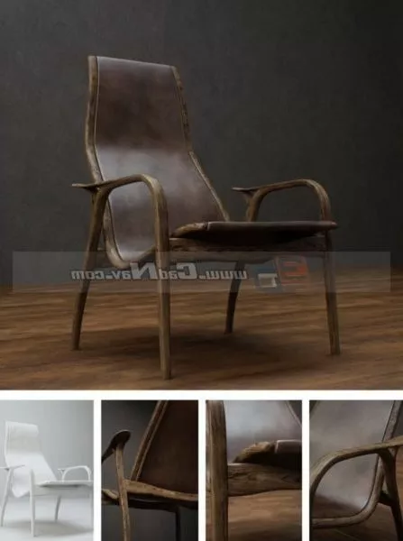 Antique Lounging Chair Furniture 3d model Antique Lounging Chair Furniture 3d model