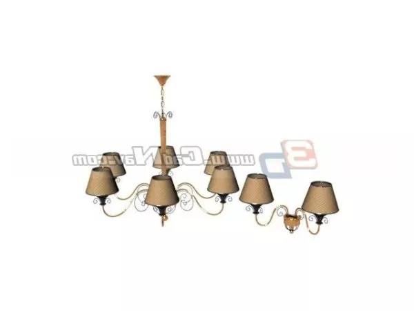 Antique Design Metal Pendant Lights 3d model Antique Design Metal Pendant Lights 3d model
