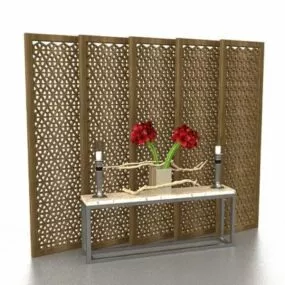 Antique Oriental Screens Design 3d model