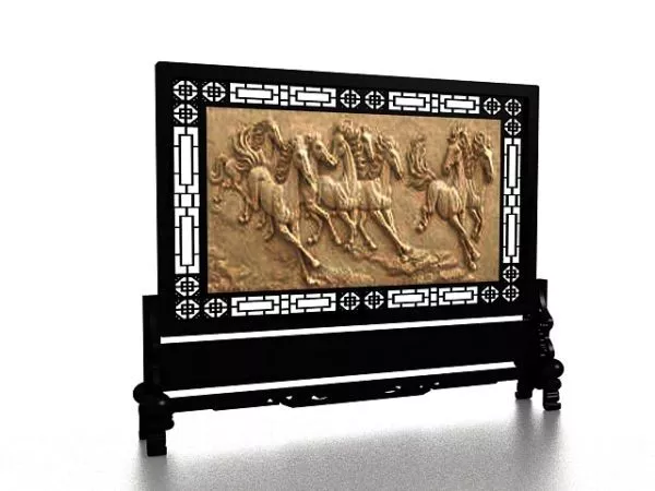 Wall Panel Ripple Decoration 3d model
