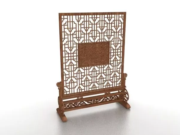 Interior Room Wooden Screen Stand 3d model Interior Room Wooden Screen Stand 3d model