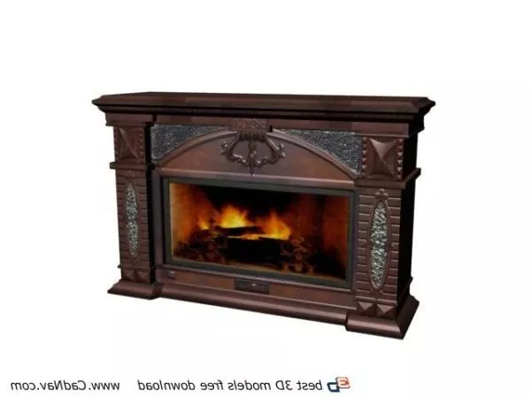 Wrought Iron Fireplace 3d model