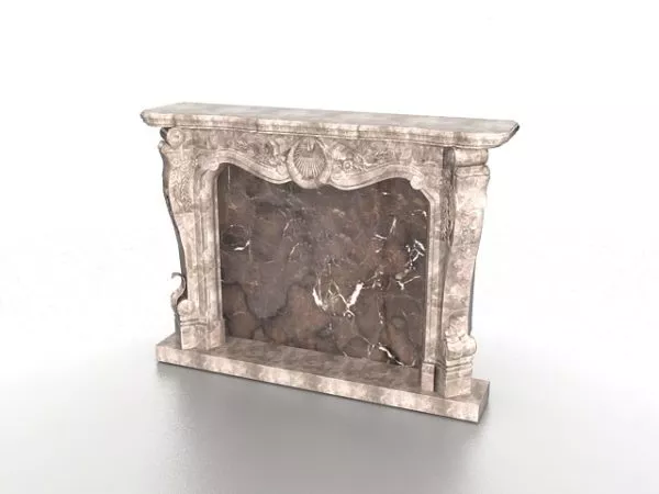 Vintage Stone Fireplace Mantels Design 3d model Vintage Stone Fireplace Mantels Design 3d model