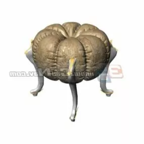 Antique Stool Chair Furniture 3d model