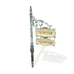 Western Antique Street Signs 3d model
