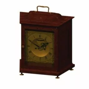 Antique On Desk Swiss Clock 3d model