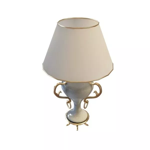 Antique Style Hotel White Table Lamp 3d model Antique Style Hotel White Table Lamp 3d model
