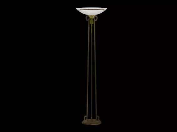 Vintage Torchiere Style Floor Lamp 3d model Vintage Torchiere Style Floor Lamp 3d model