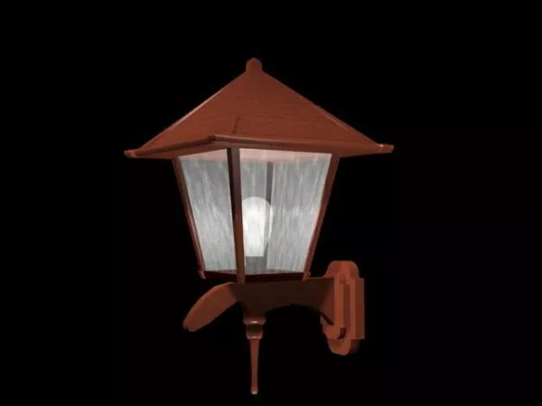 Sconce Lamp Carved Shade 3d model