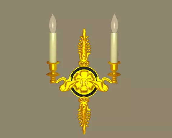 Sconce Lamp Dual Shade 3d model