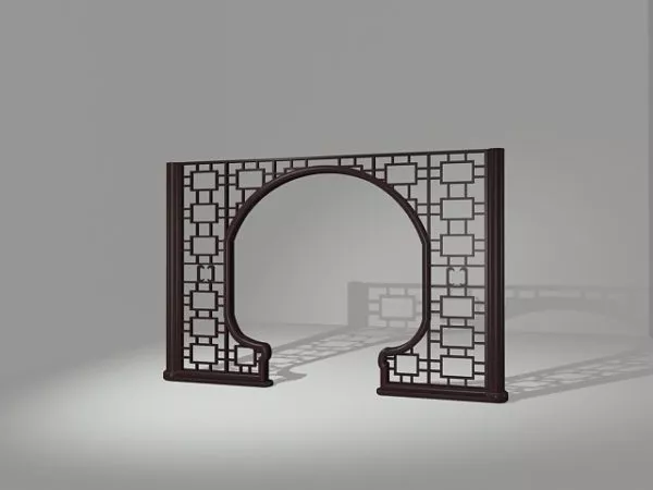 Antique Carved Wooden Room Divider 3d model Antique Carved Wooden Room Divider 3d model