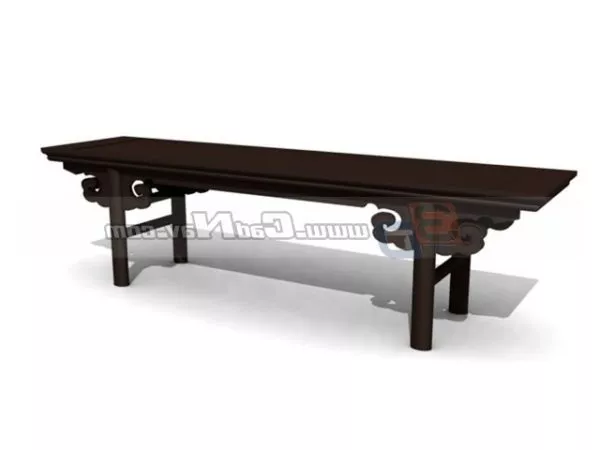 Classic Chinese Console Desk Carved Frame 3d model