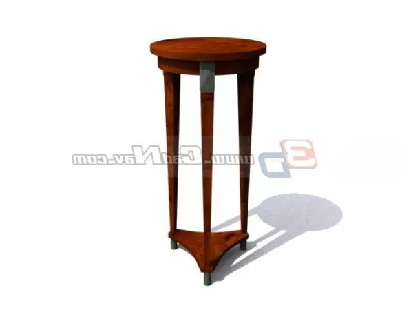 Antique Wooden Flower Pot Stand 3d model Antique Wooden Flower Pot Stand 3d model