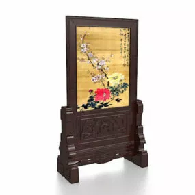 Antique Room Divider Stand 3d model