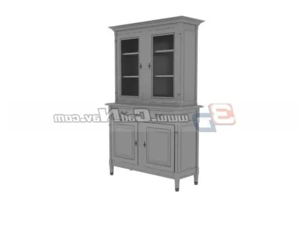 Antique Office Wooden Wall Cabinet 3d model Antique Office Wooden Wall Cabinet 3d model
