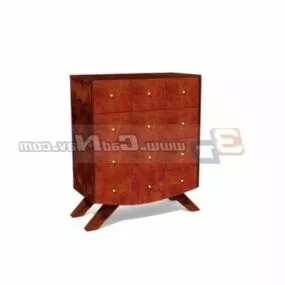 Wooden Antique Medicine Cupboard 3d model