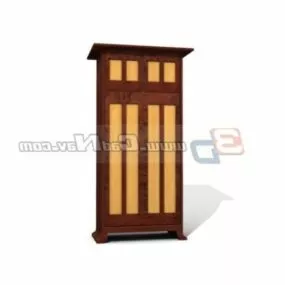 Furniture Antique Wooden Storage Cabinet 3d model