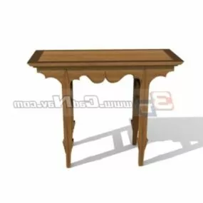 Antique Wooden Console Table 3d model