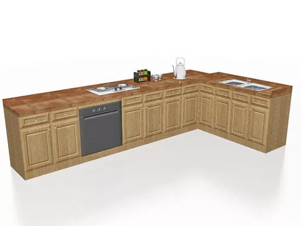 Square Sink Ikea With Tap And Basket 3d model