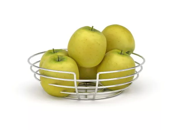 Fruit Apple In Wire Basket 3d model Fruit Apple In Wire Basket 3d model