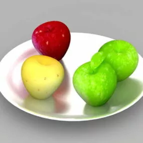 Apples On Disk 3d model